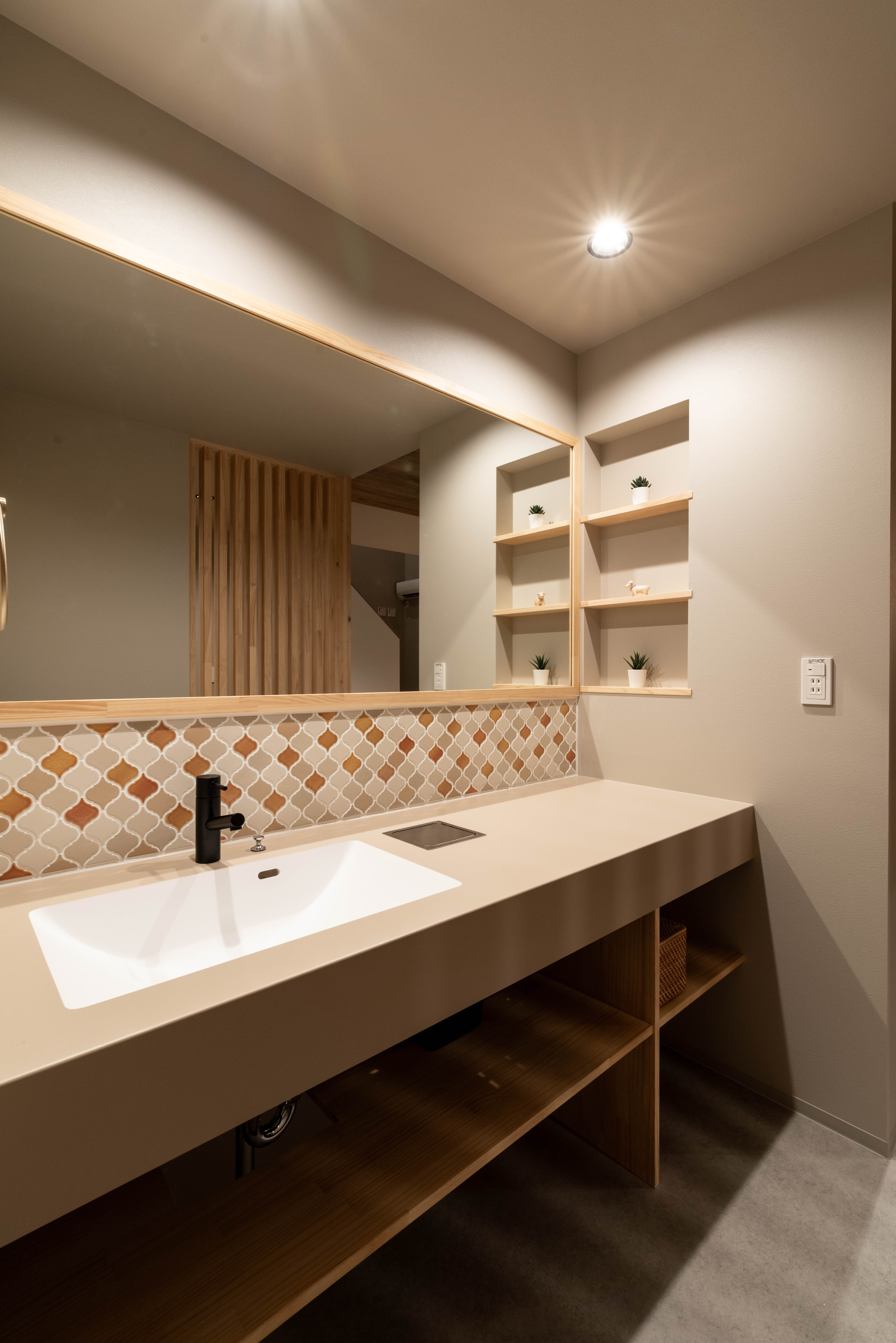 造作洗面カウンター　事例5