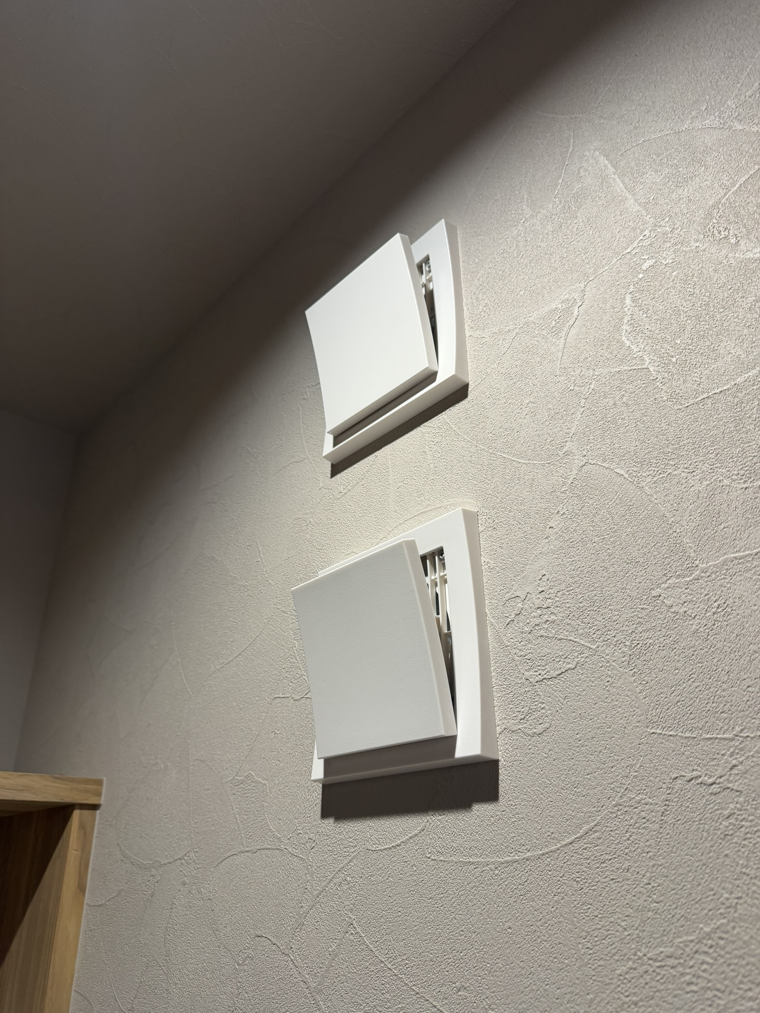 給気口 給気口:フィルターで入口の空気を整える、交換もしやすいタイプ