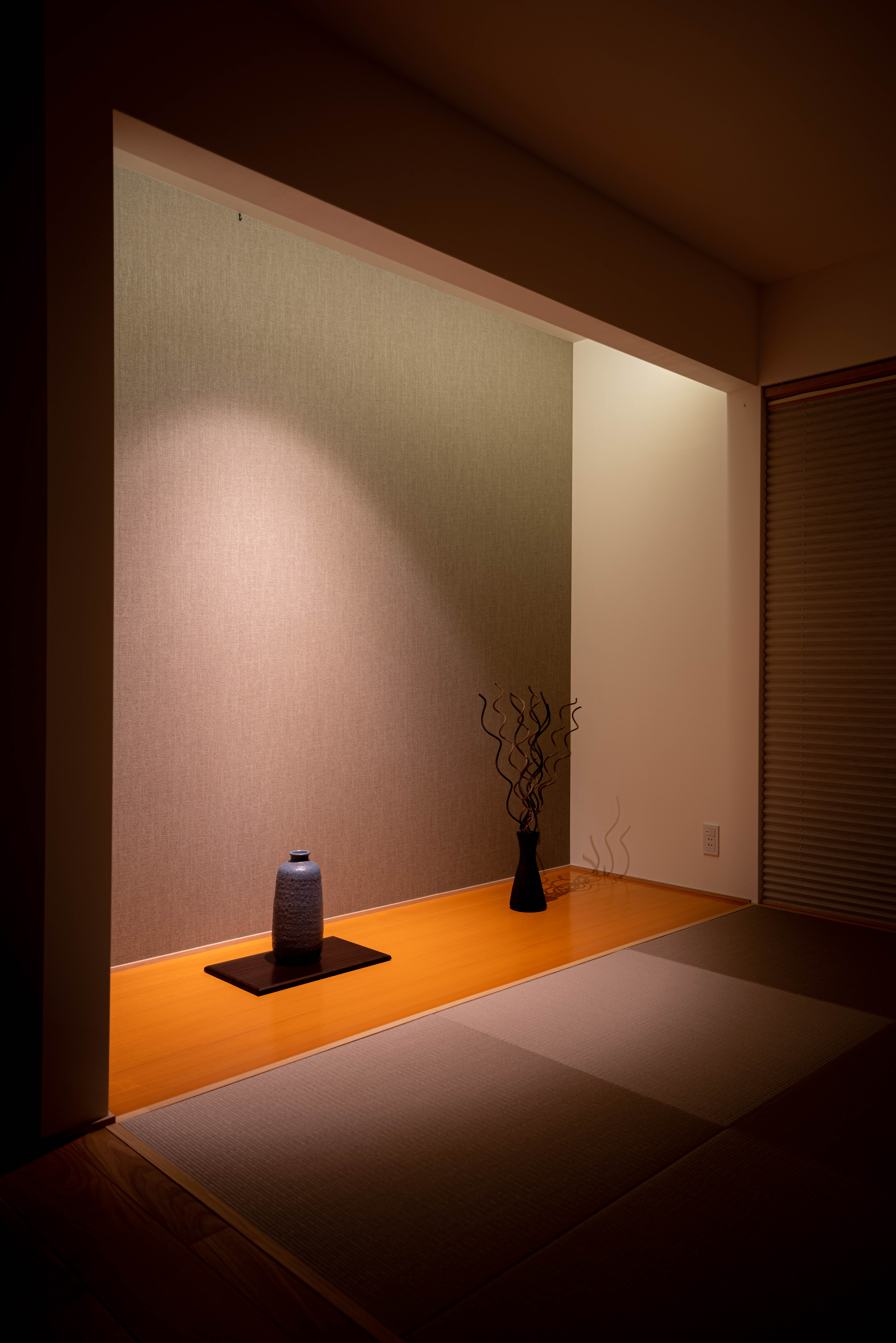 duplex-3803 床の間の夜の表情 ライフ・コアデザインオフィス