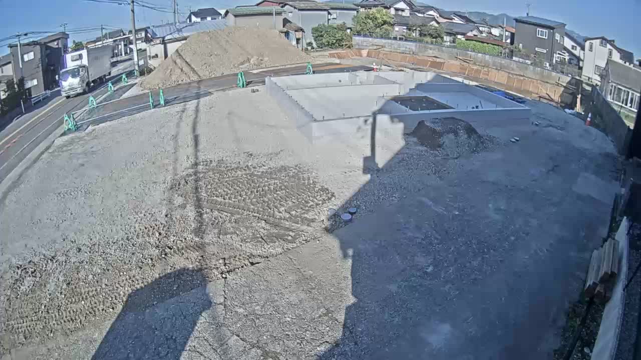 監視カメラ　基礎の完了